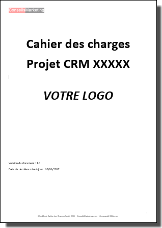 cahier des charges solution crm